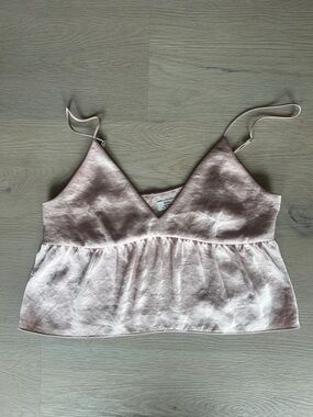 Little Moon Blush Pink Satin-Look Camisole with Adjustable Straps